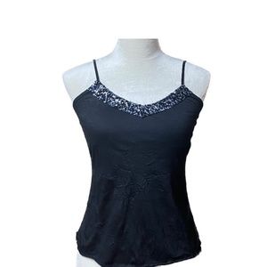 Arden B Spaghetti Strap Cami Tank Top With Sequin XS/S